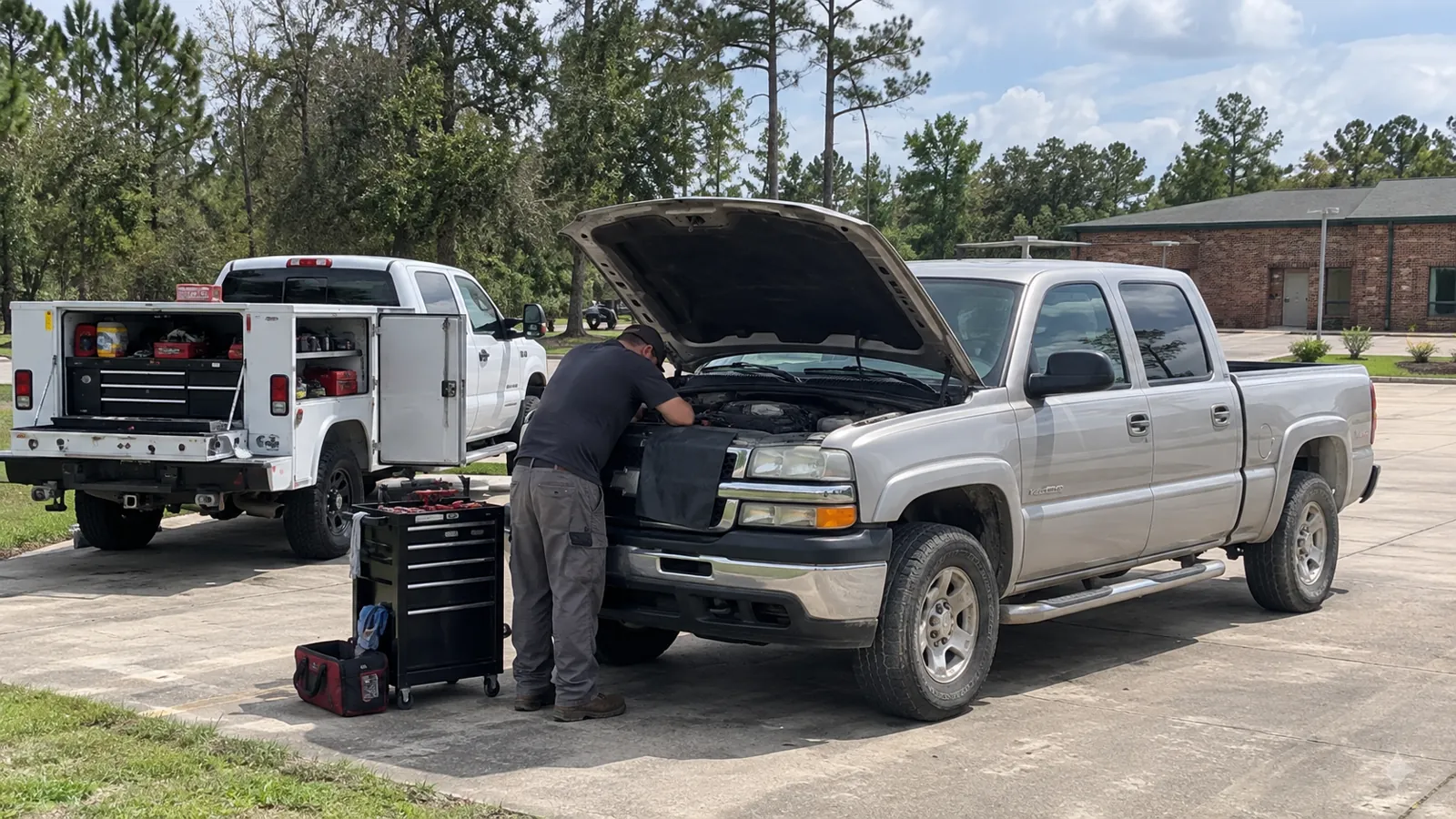 Illustration of mobile mechanic in ponchatoula, la in a Louisiana mobile-service setting